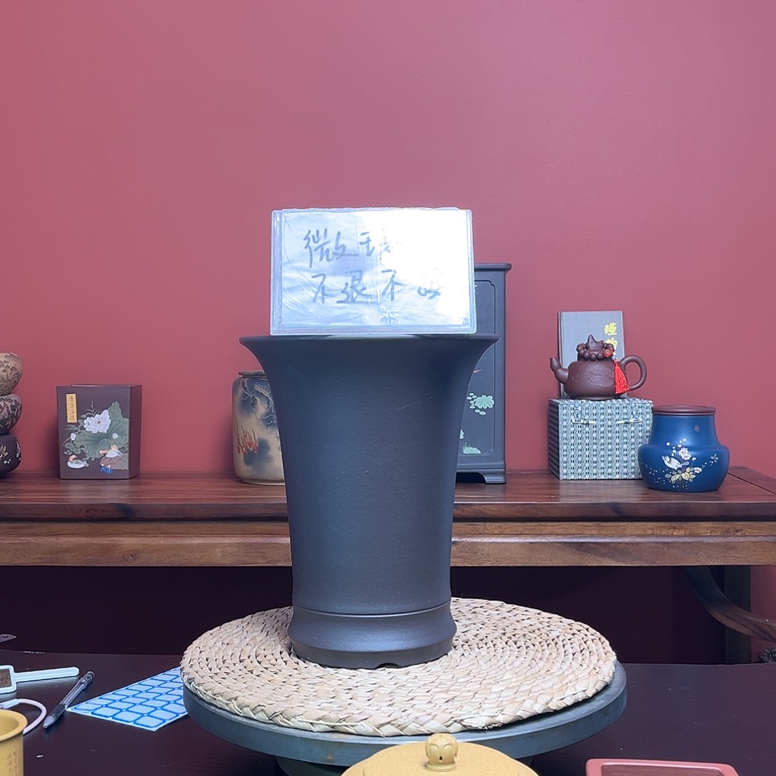 紫砂花盆郭*新微瑕花盆