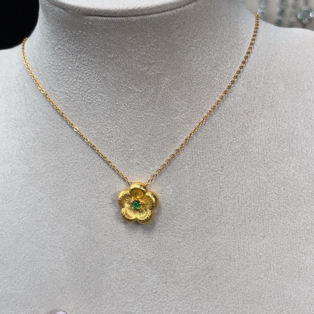 翡翠颈饰银S925镶嵌5888 