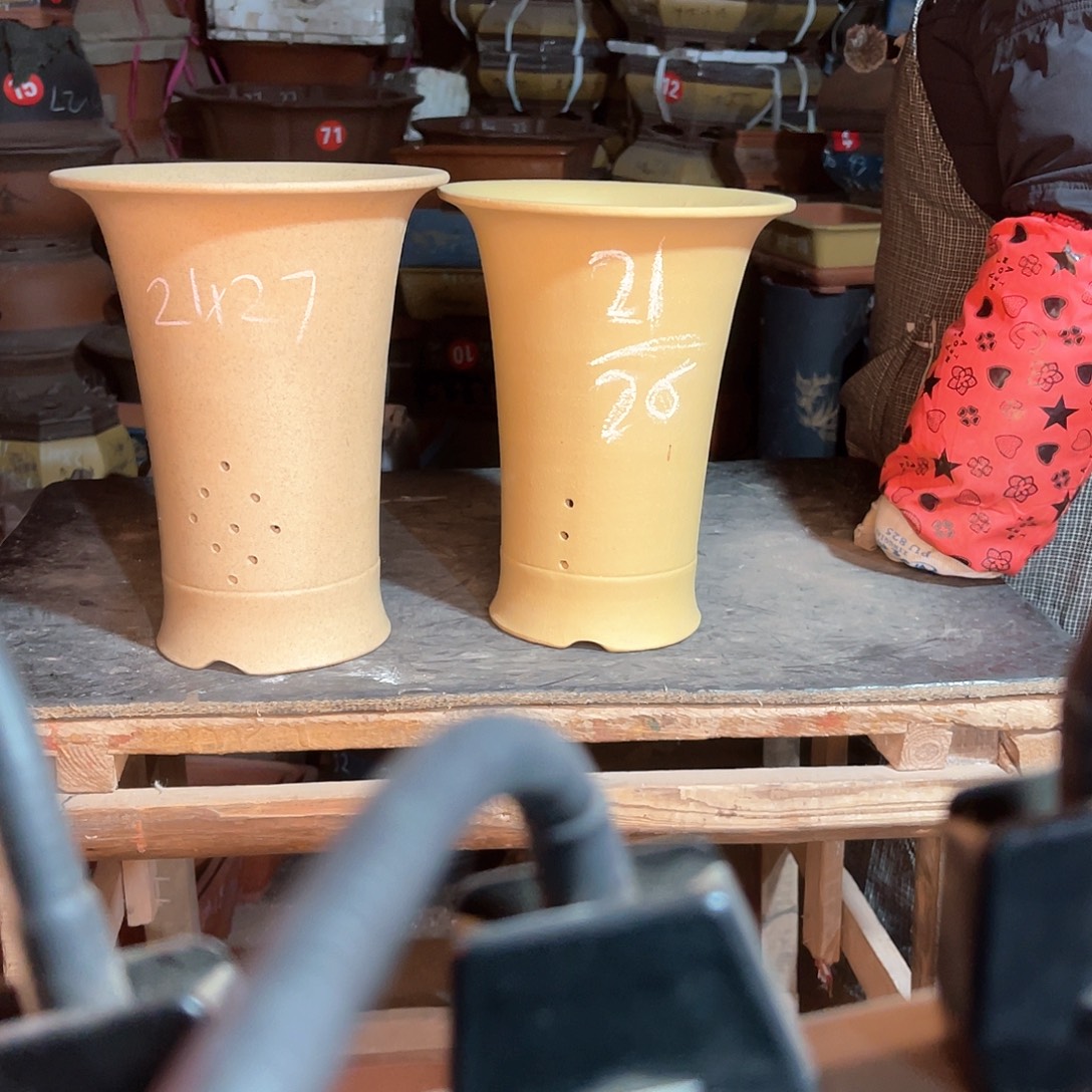 紫砂花盆高兰花盆两个