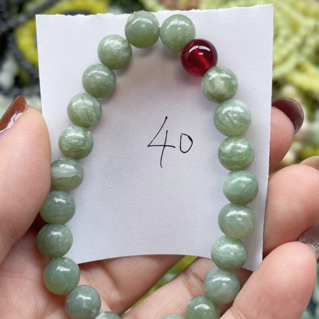 未镶嵌蛇纹石玉手链