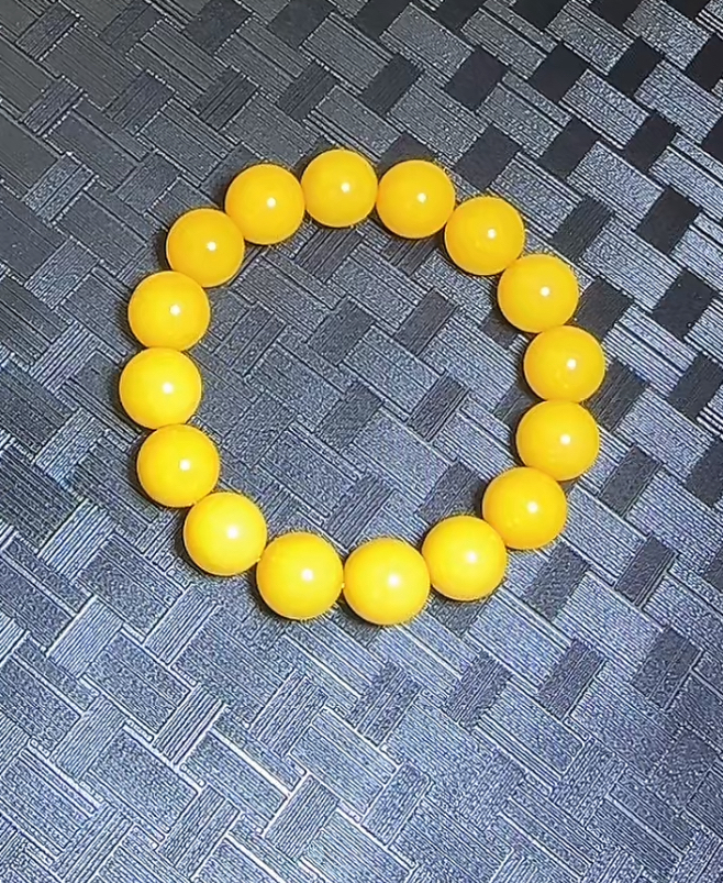 【齐福珠宝】XQ0548/11mm天然蜜蜡俄料色标圆珠手串（多样性发其一）