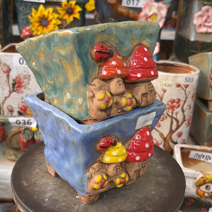 紫砂花盆粗陶材质多肉花盆