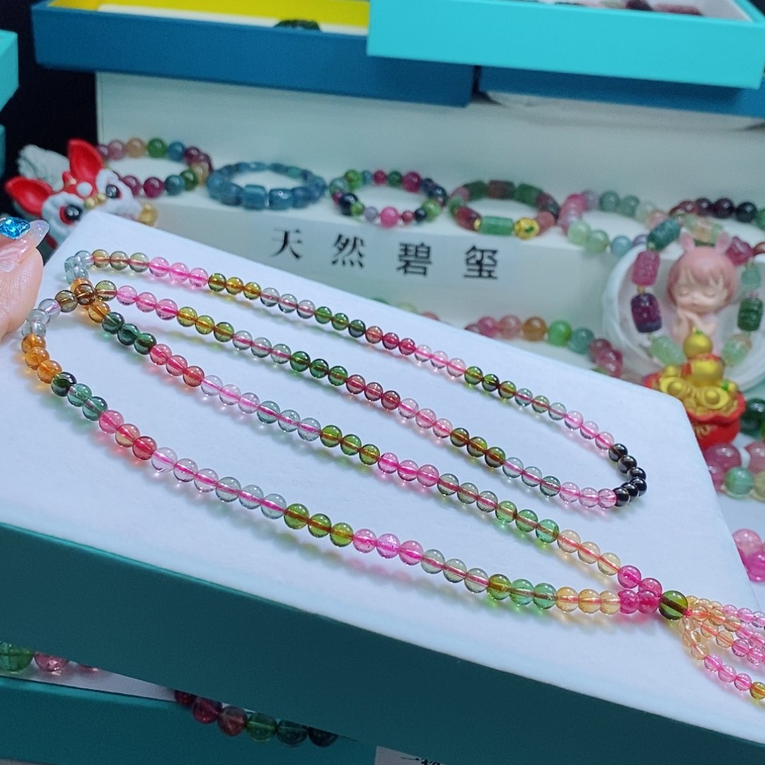 碧玺手链未镶嵌5.7mm左右