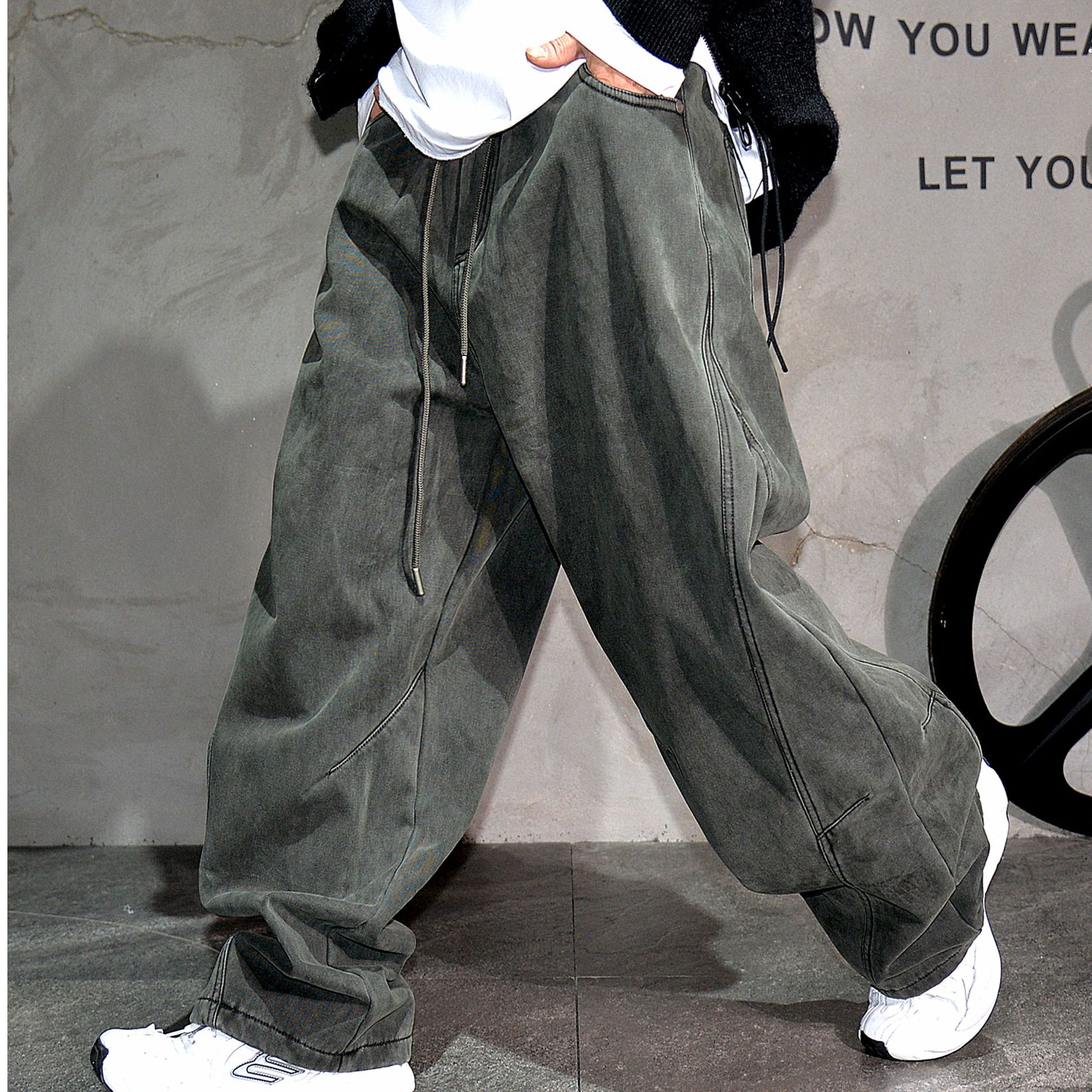 【顺丰包邮】大码多色加绒加厚迷彩水洗休闲裤弯刀裤美式复古宽松