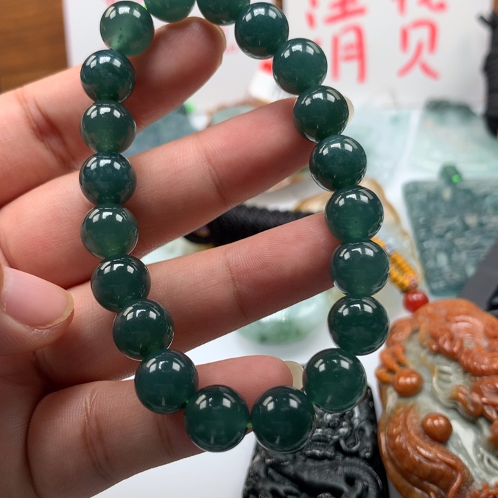 翡翠颈饰未镶嵌保真天然A货翡翠