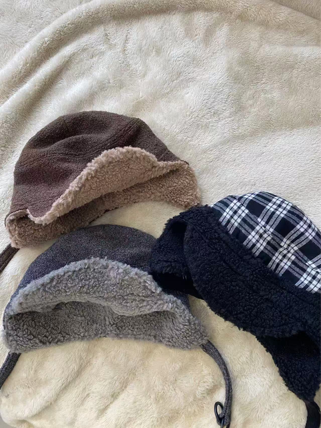 LY LAB 25秋冬时尚高级羊毛羊羔毛飞行帽