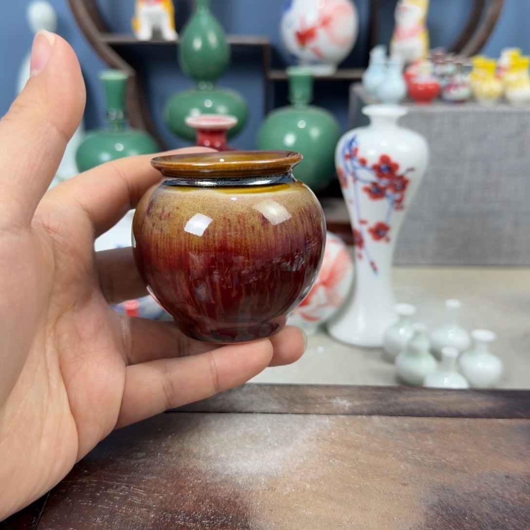 陶瓷手工小花器摆件