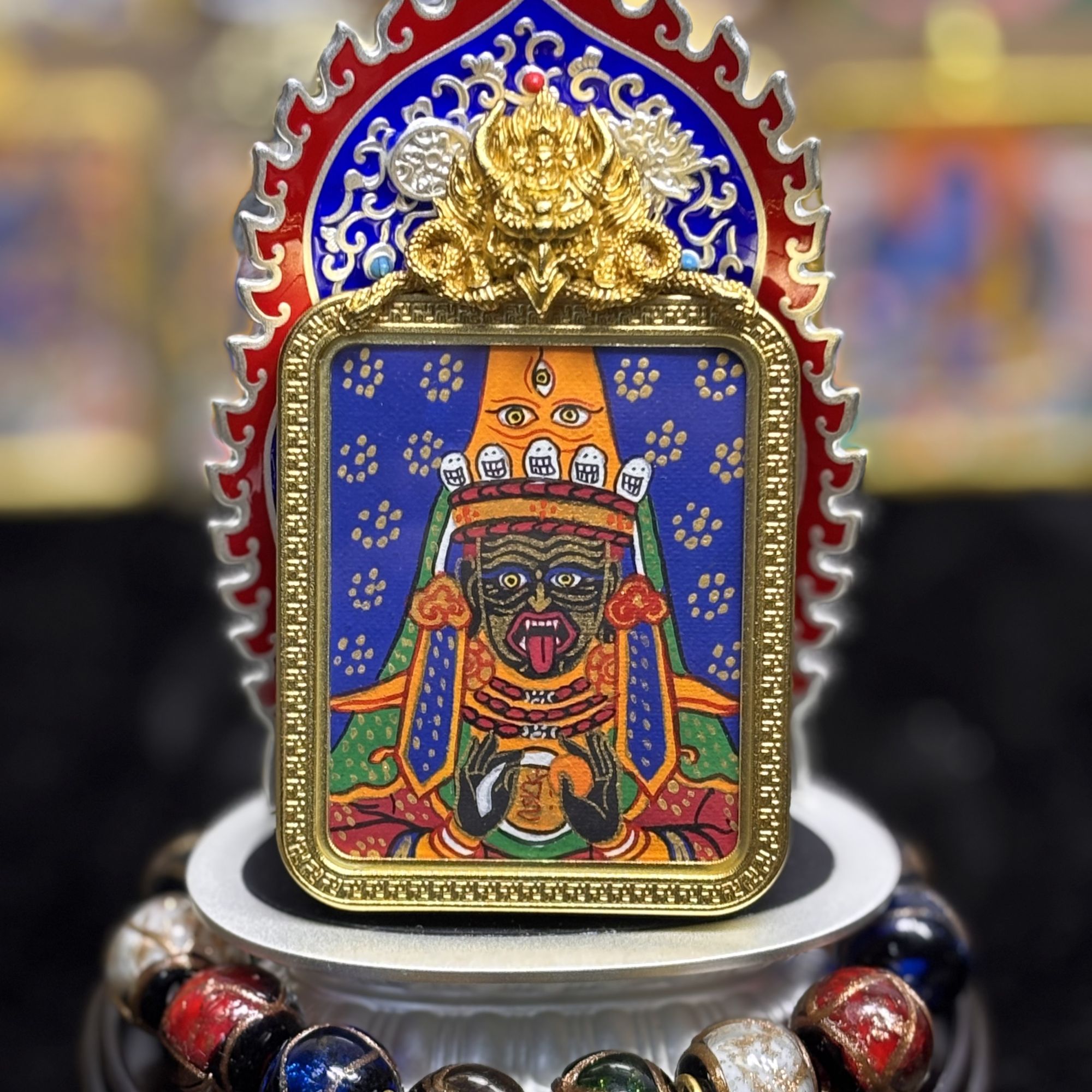 扎基拉姆主尊纯手绘唐卡