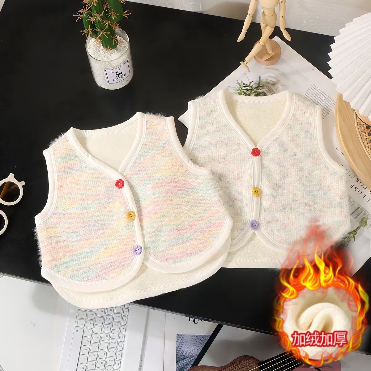 儿童马甲秋冬季儿童坎肩男童马甲婴幼儿加绒加厚宝宝马甲女童马甲