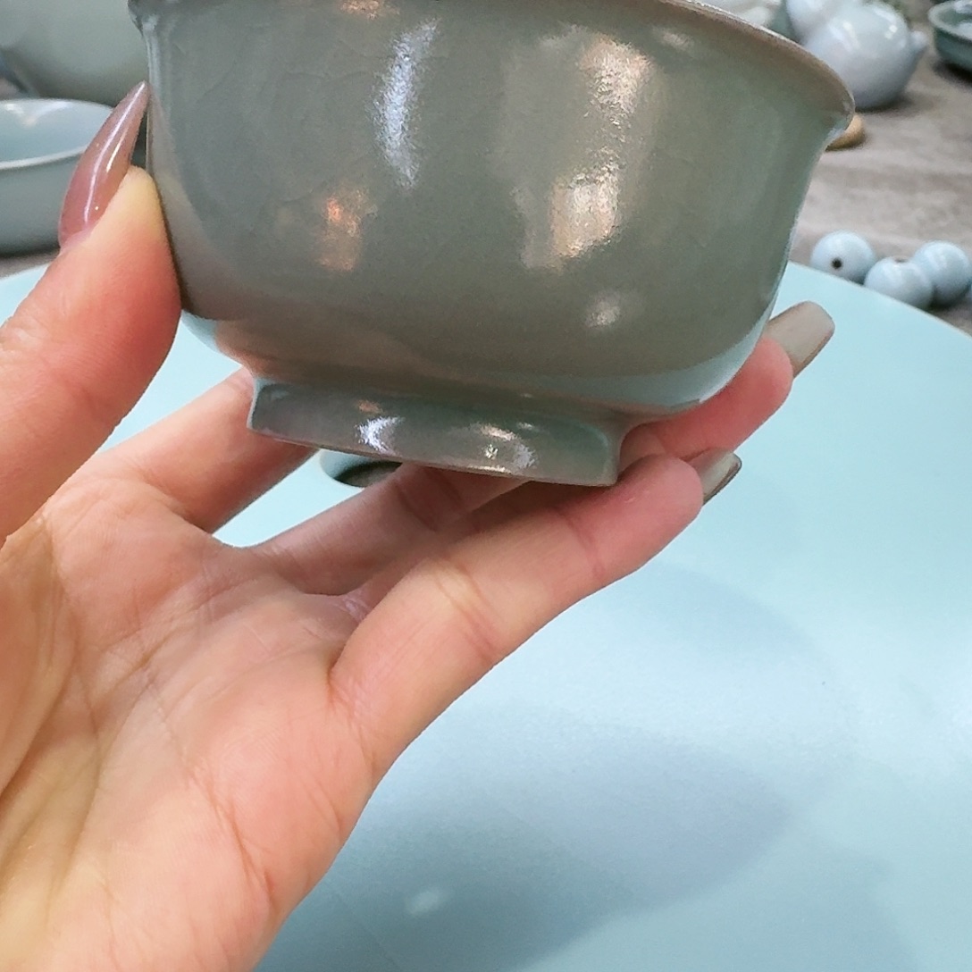 杯仿古翡翠绿胖压手杯一级