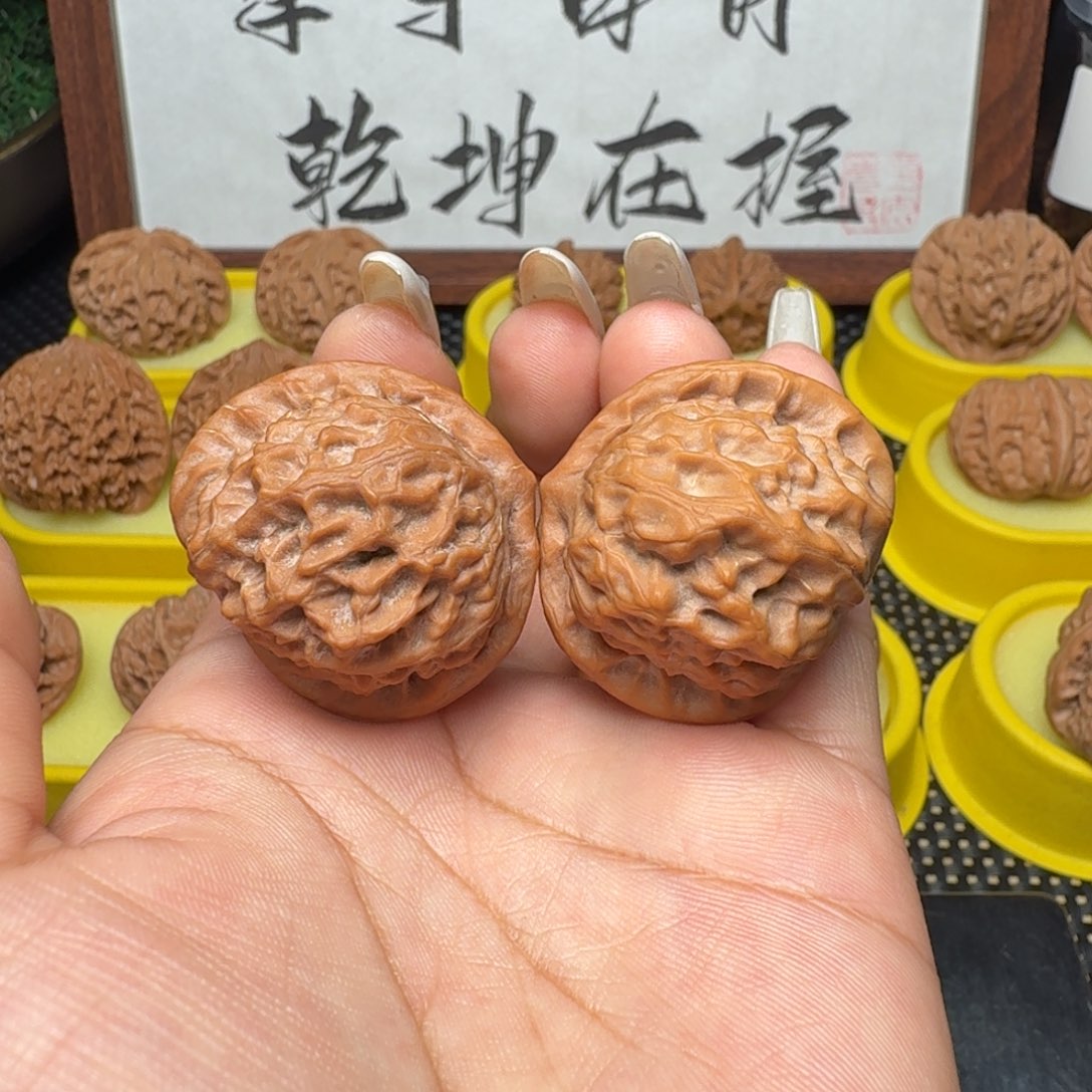 吊坠文玩核桃35瓷娃娃天使之翼