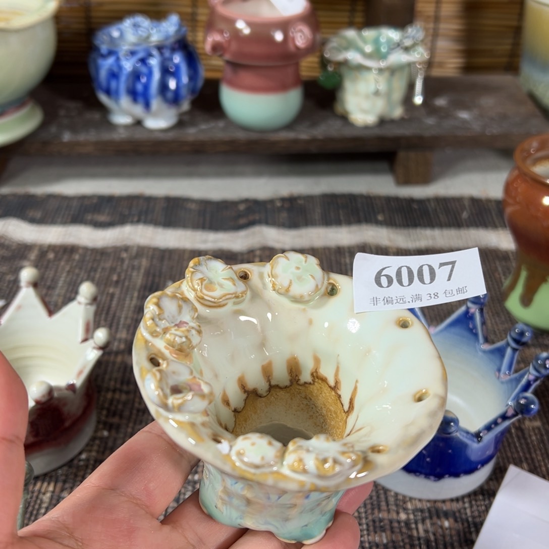 红陶景德镇手工花盆