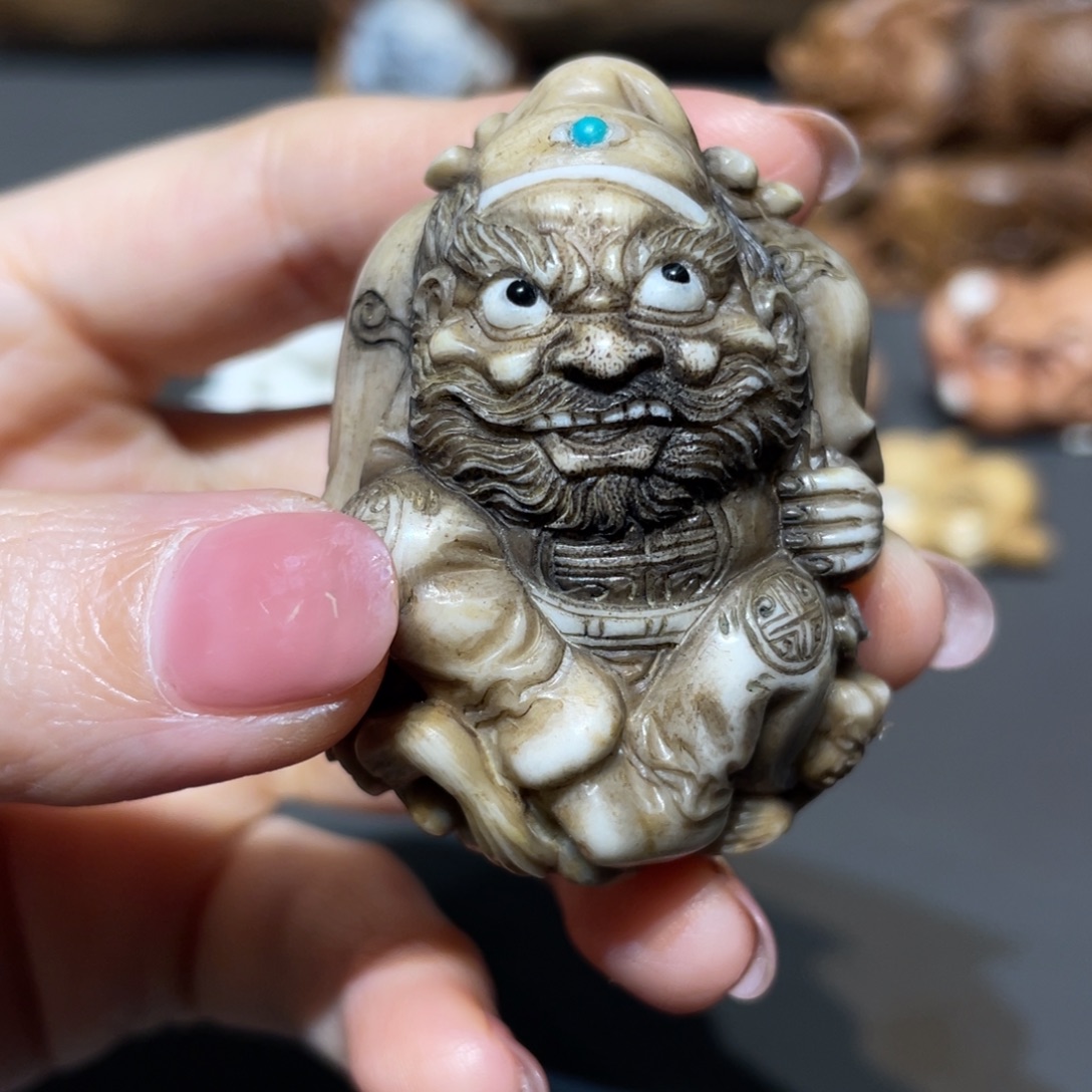 问***缘香榧木鹿角摆件工艺品