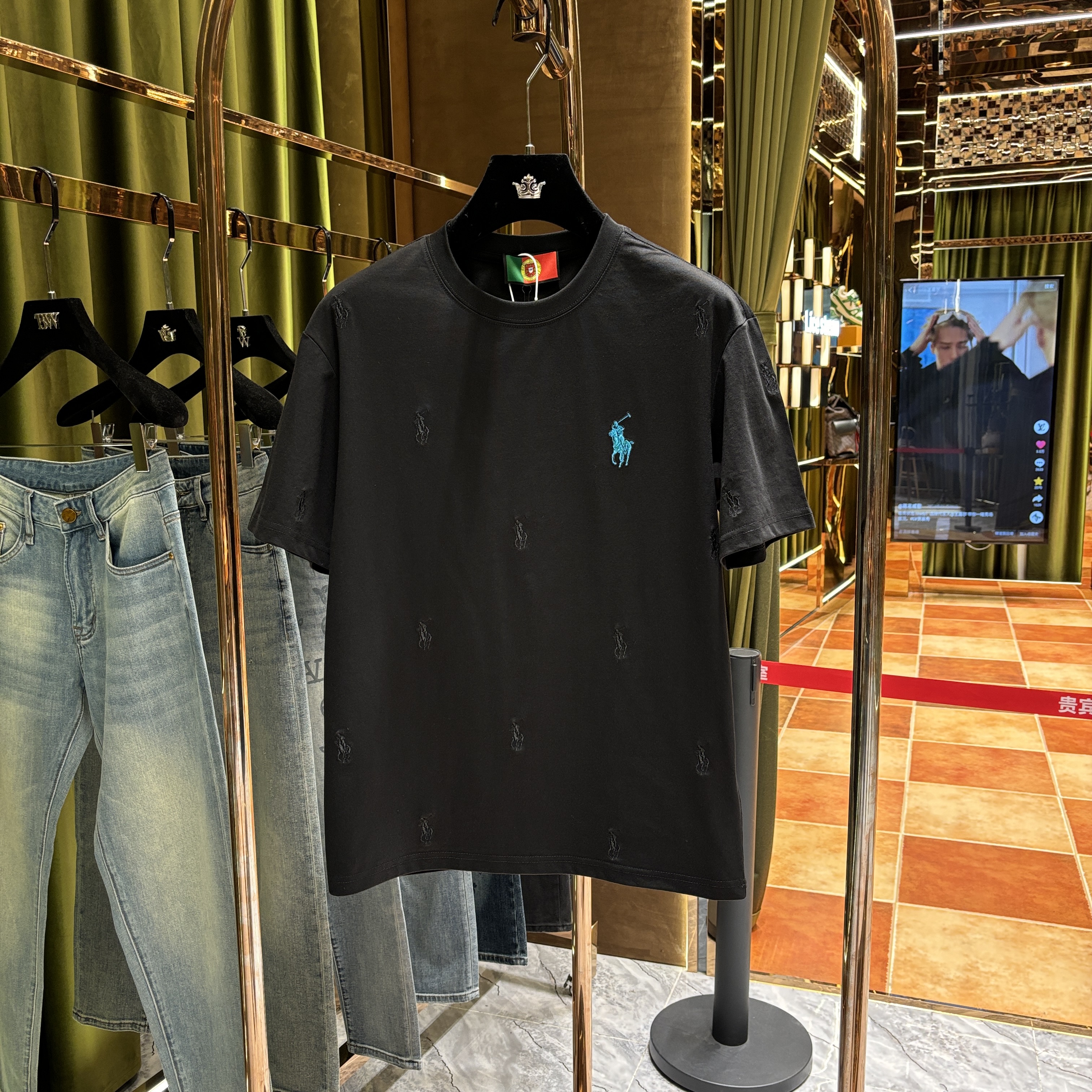 品【刚子专属】2025夏季新品高级感时尚百搭重工短袖25027