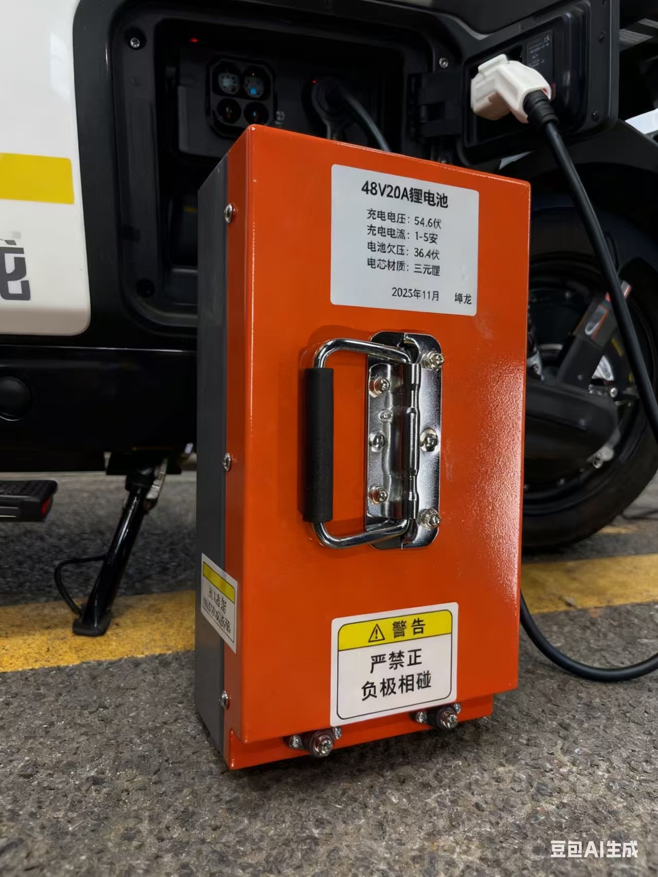 橙色绿色随机48V20A三元锂两轮车专用蓄电池（颜色随机）