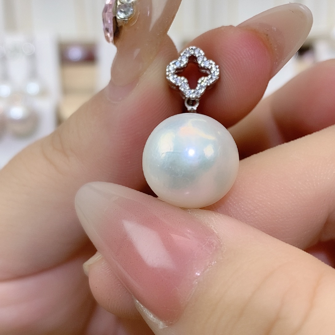 淡水珍珠颈饰银S925镶嵌