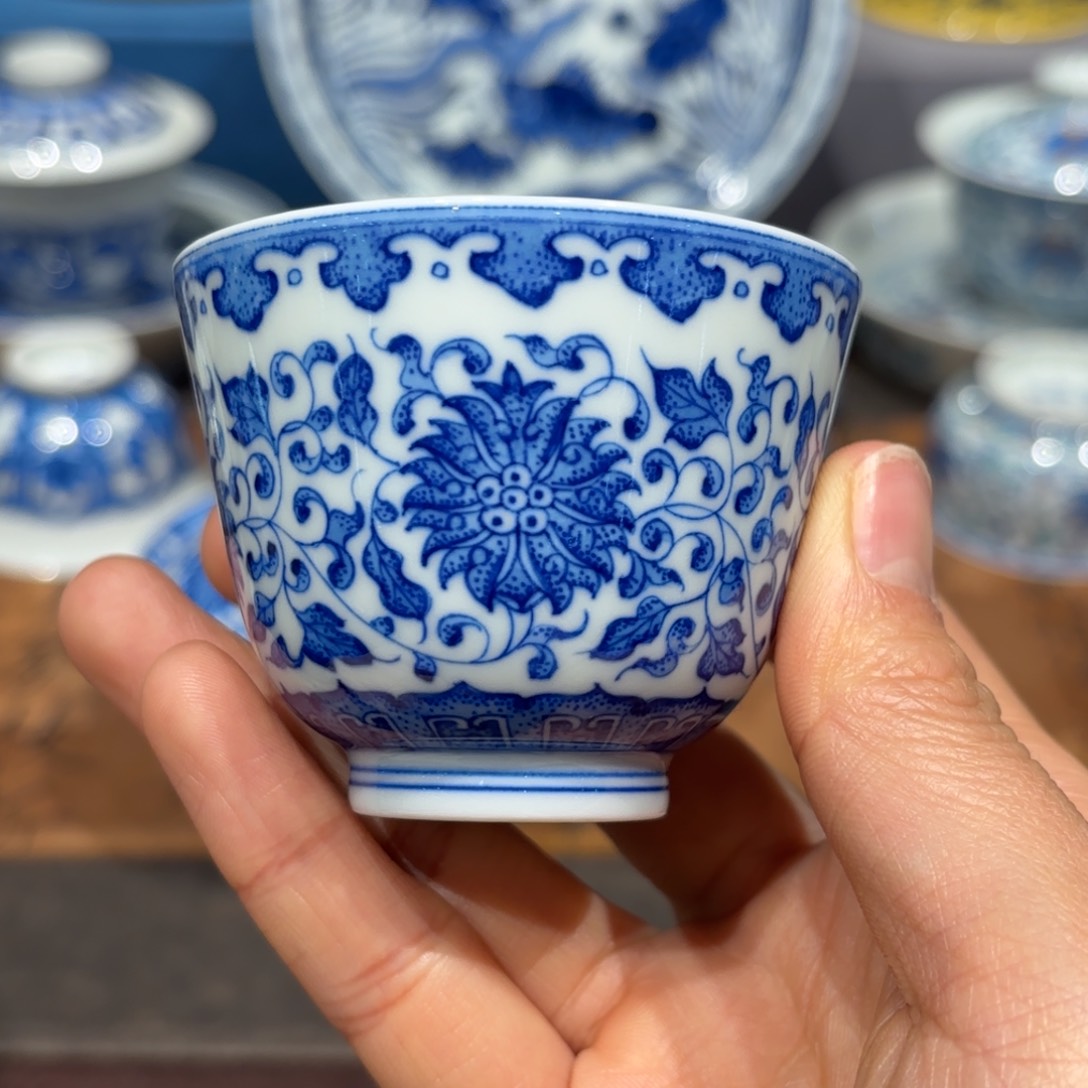 瓷片手工手绘陶瓷茶具