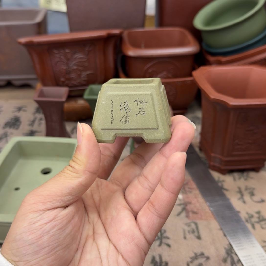 紫砂花盆宜兴紫砂正品3x3