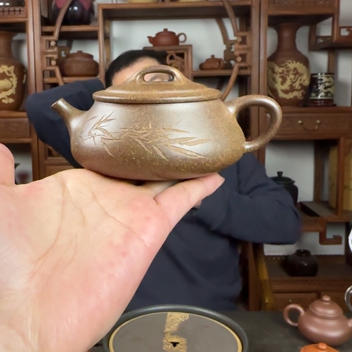 紫砂茶壶嵩***4还原烧 纳瓢