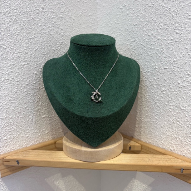 时尚999银花环项链送女生礼物