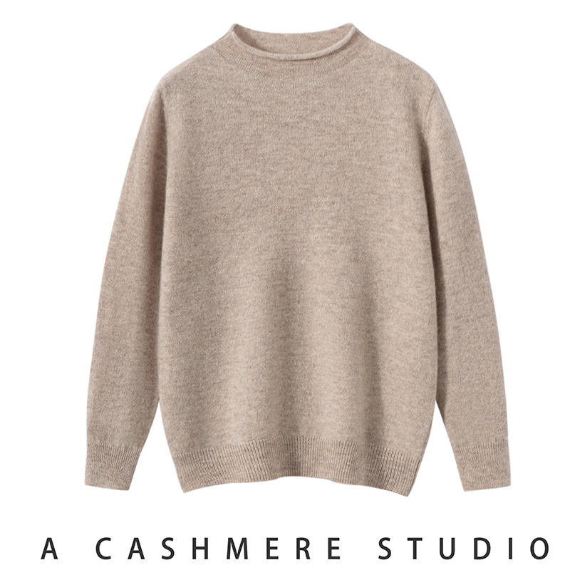 卷边半高领儿童羊毛衫毛衣男女童装打底衫秋冬季套头内搭针织上衣