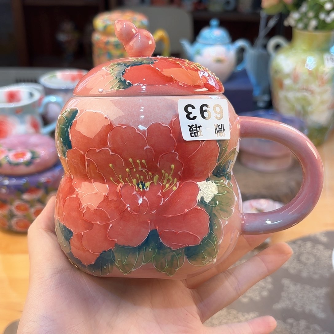 景德镇手绘高温釉下彩陶瓷茶具