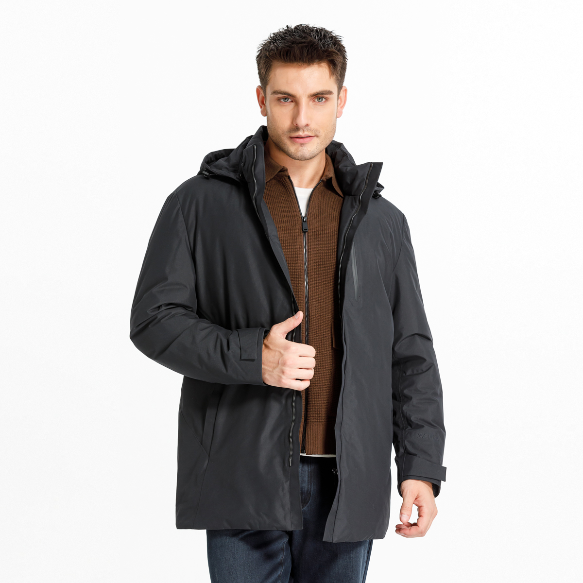 路卡迪龙【MAJO TECH】男士秋冬保暖舒适连帽羽绒服外套154238212