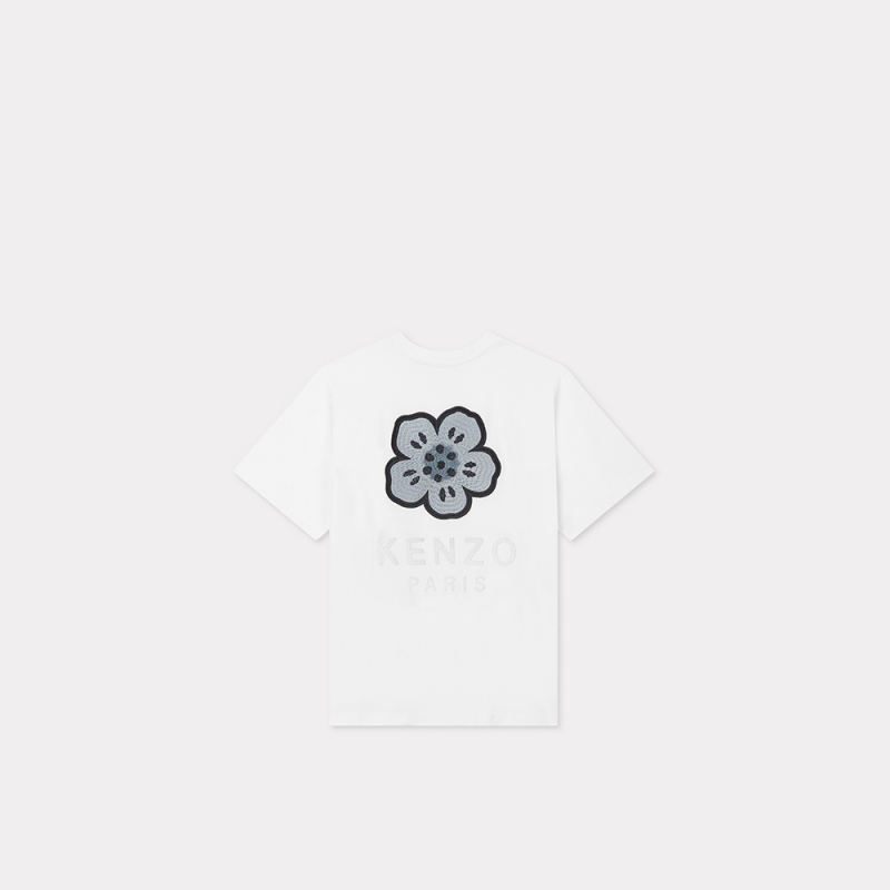 KENZO 25秋冬新品 女士BOKE海棠花时尚简约圆领T恤衫