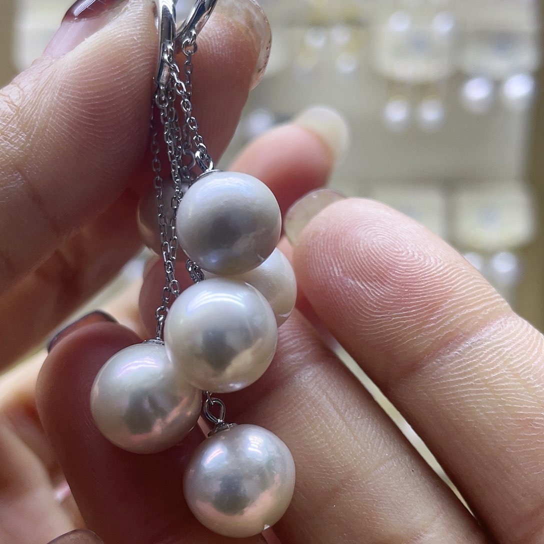 淡水珍珠耳饰银S925镶嵌