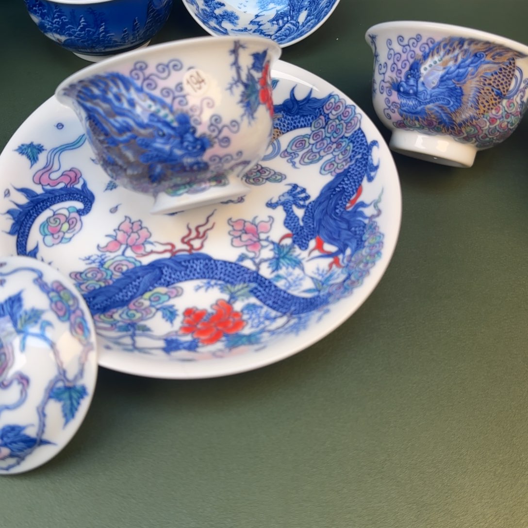 彦祖纯手工手绘茶具