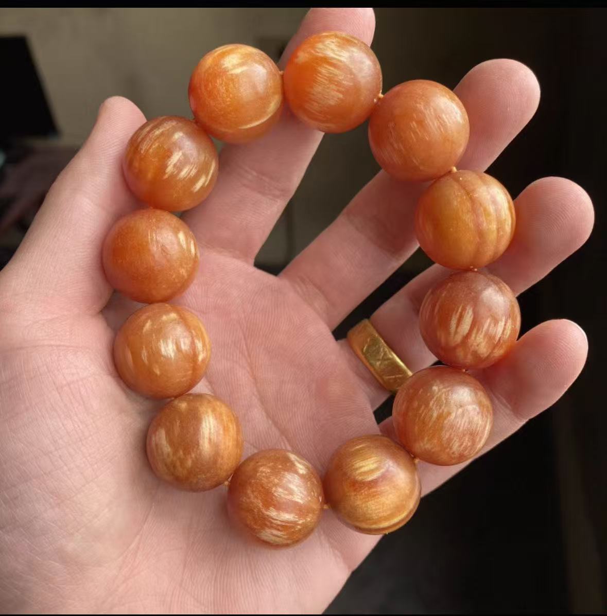 一类精品 > YW  粉手串 卡20  金丝楠  无礼盒