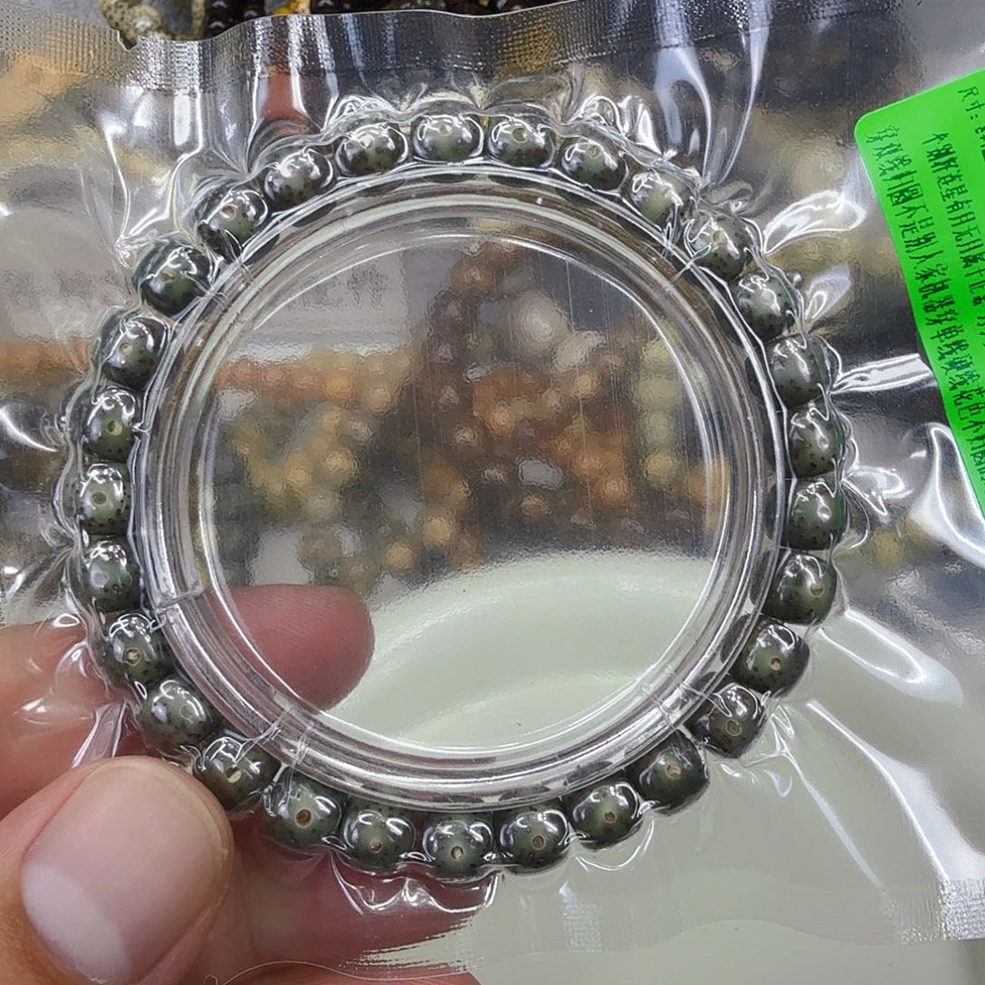 星月菩提手串76傲视绿冰星月菩提单圈8×7