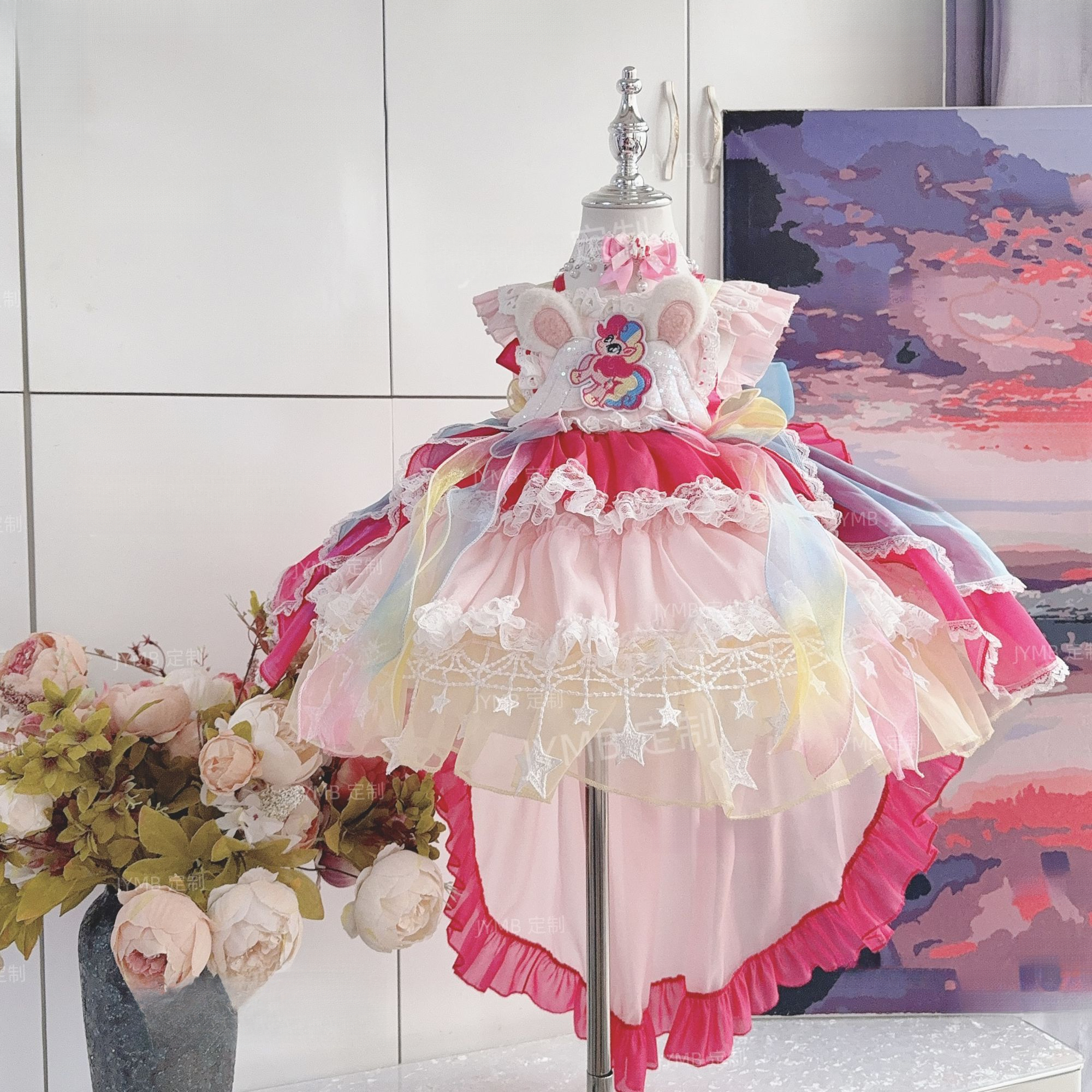 【清仓】女童小马宝莉洛丽塔公主裙2025新款洋气宝宝生日礼