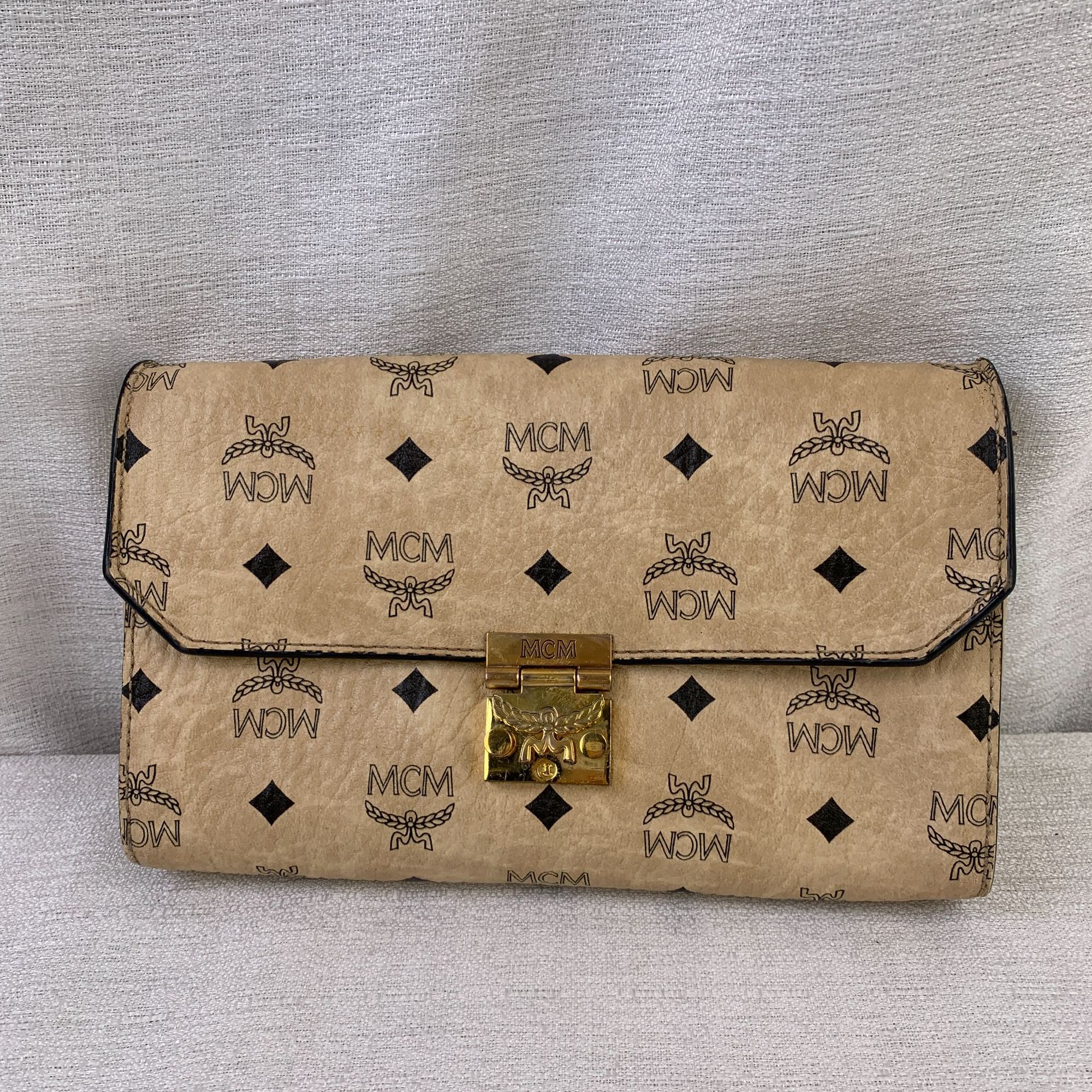 95新 MCM 米色大号信封包/KH10129062/9062