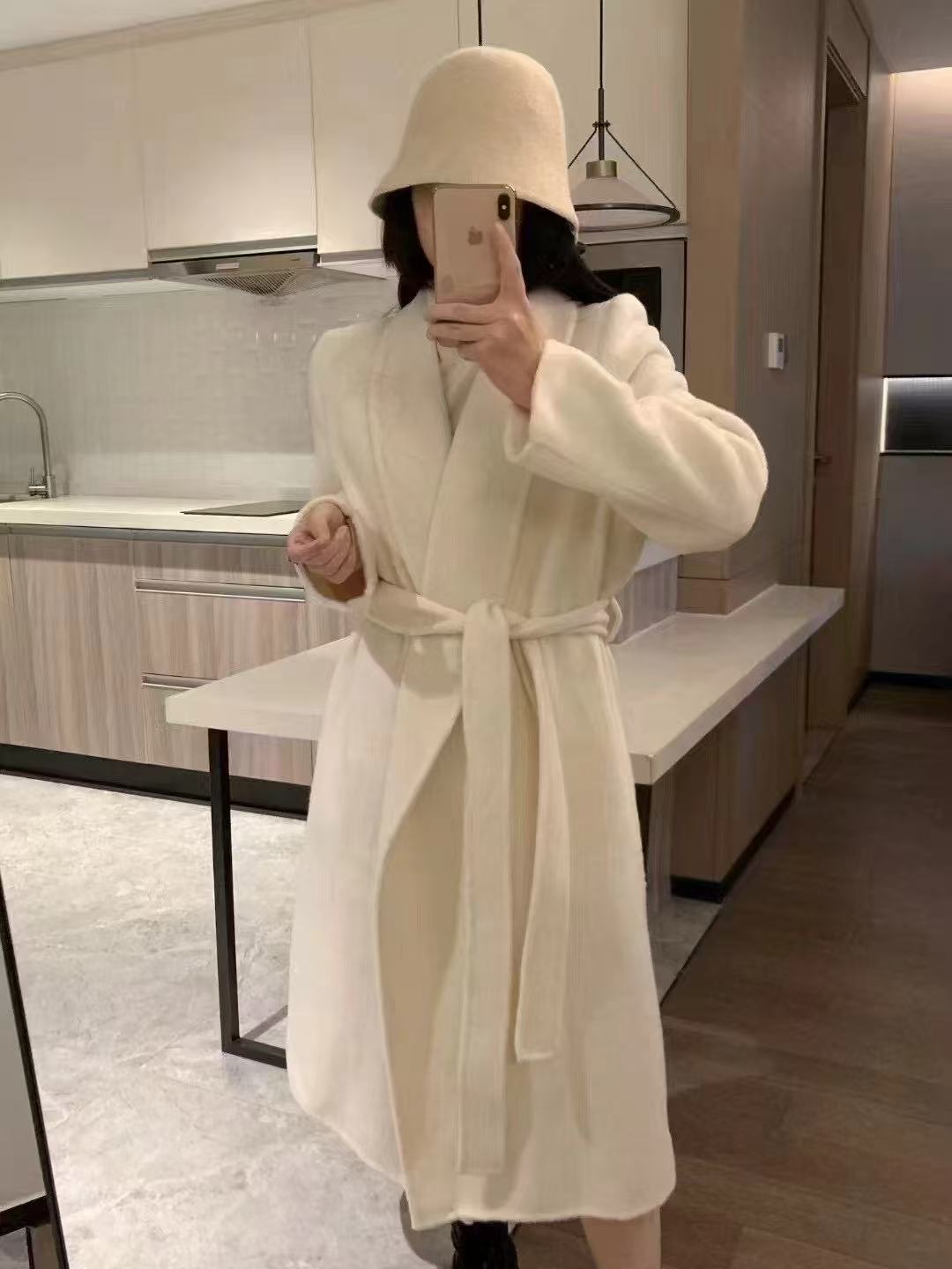 [晴晴专属]翻领羊毛大衣秋冬睡袍松弛感极简#2710