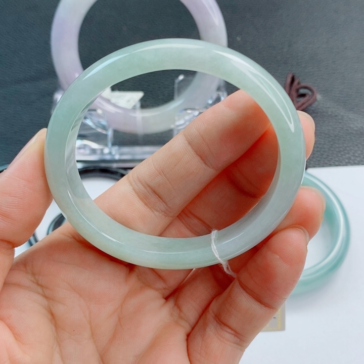 翡翠手镯未镶嵌贵妃手镯53-54圈口