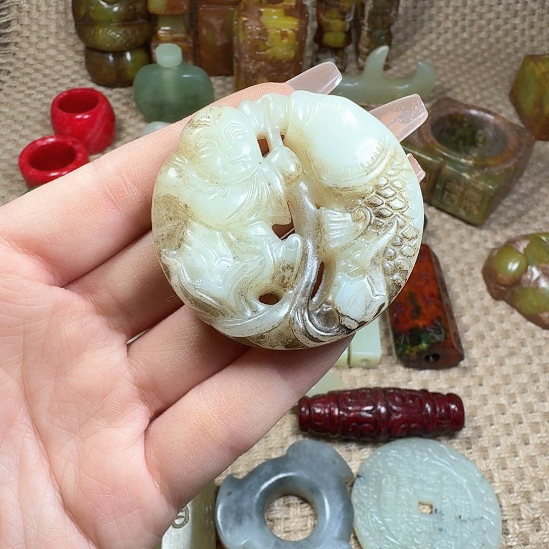 白玉菩提吊坠挂件