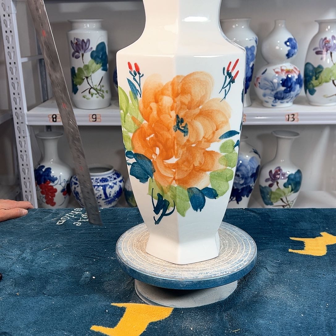 摆件景德镇陶瓷6黄牡