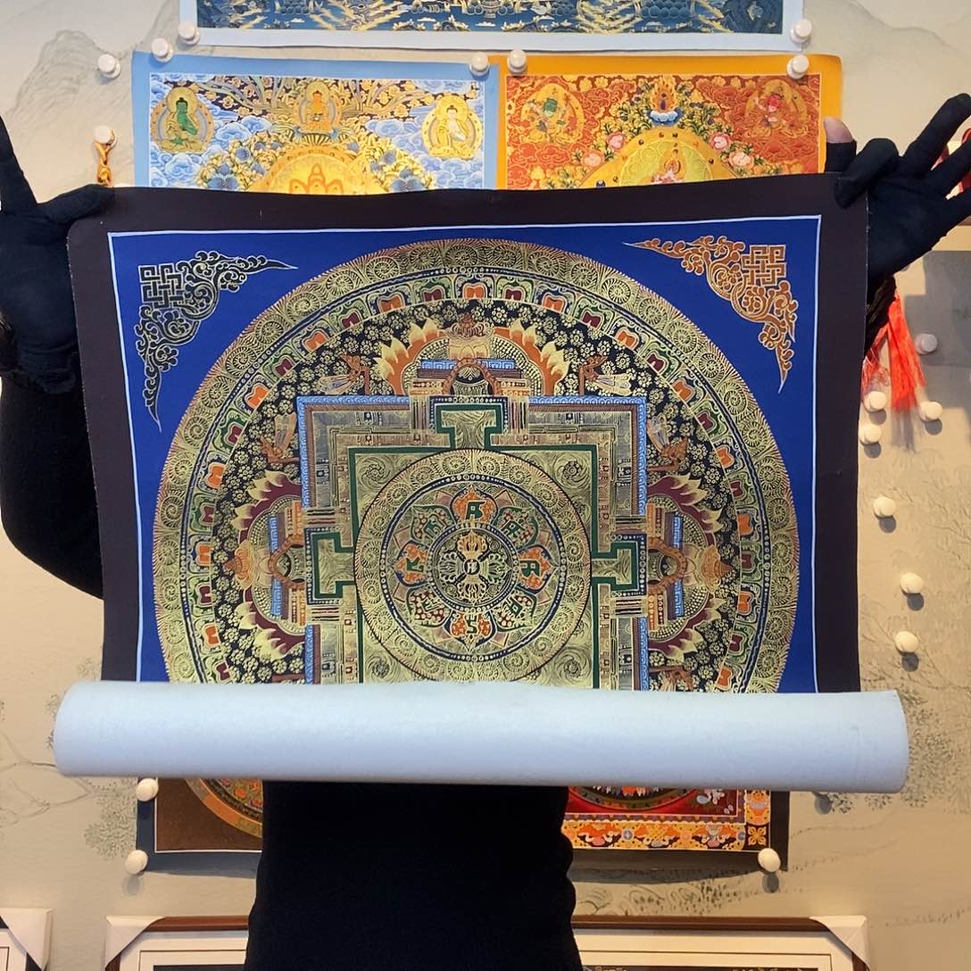 卷轴画纯手绘坛城唐卡50尺