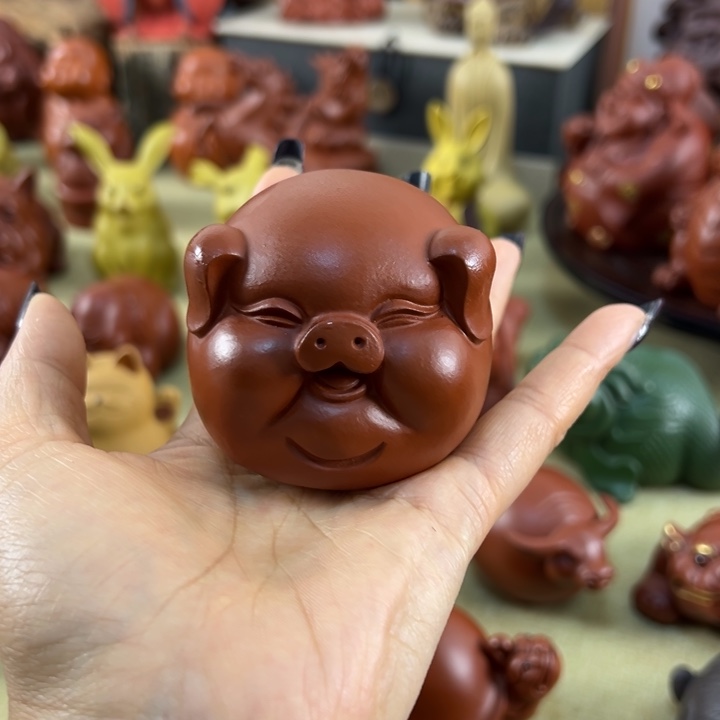 紫砂茶宠紫砂猪头
