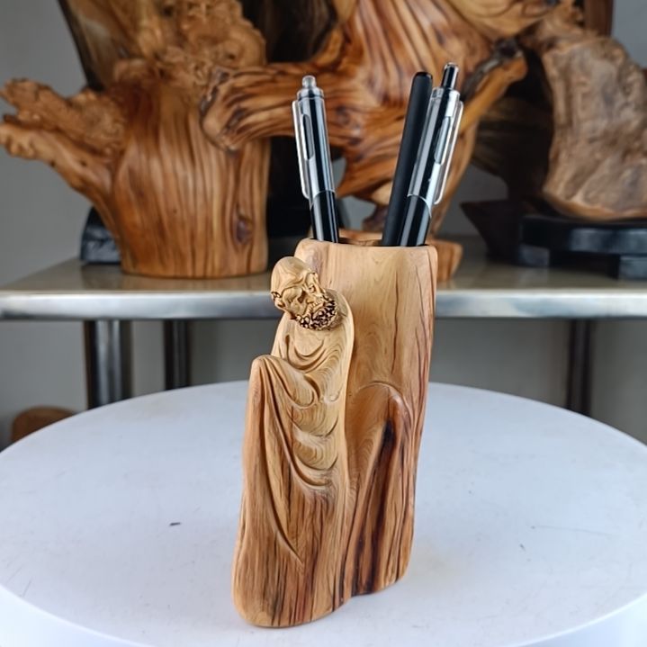 柏木（崖柏）崖柏达摩笔筒