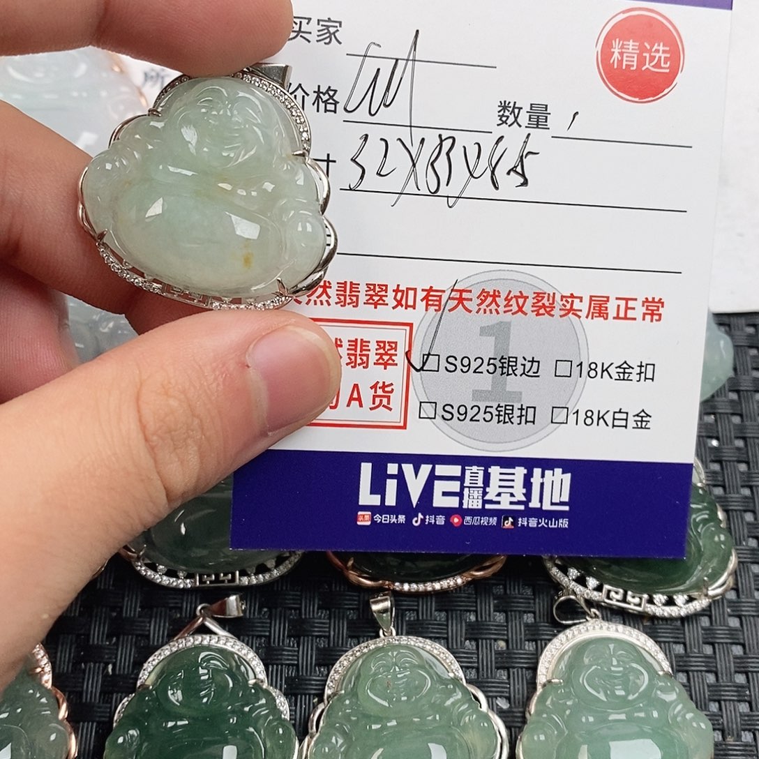 翡翠银S925镶嵌颈饰