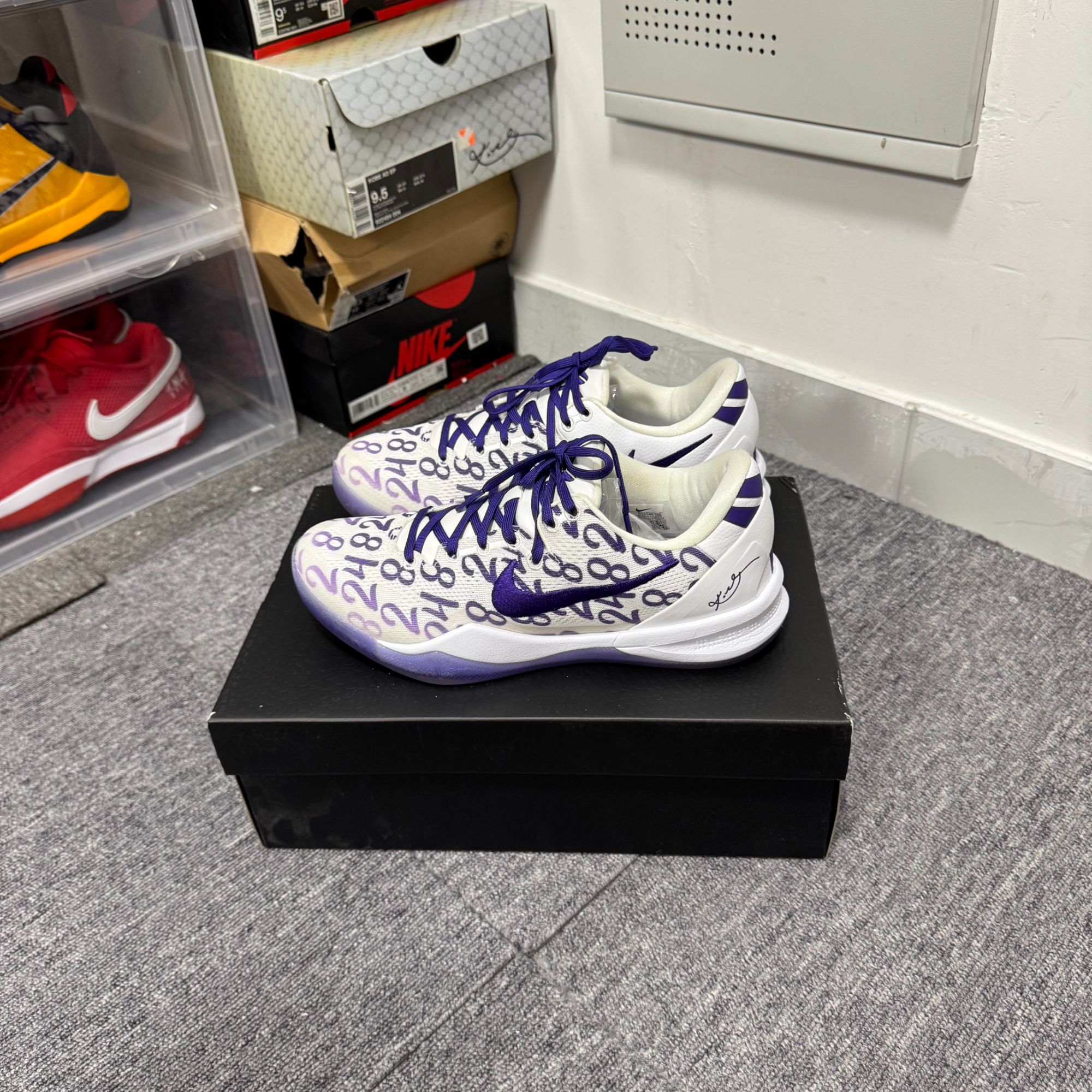 99新 MM6 41码 zk8 科比8 白紫 无原盒 无瑕疵
