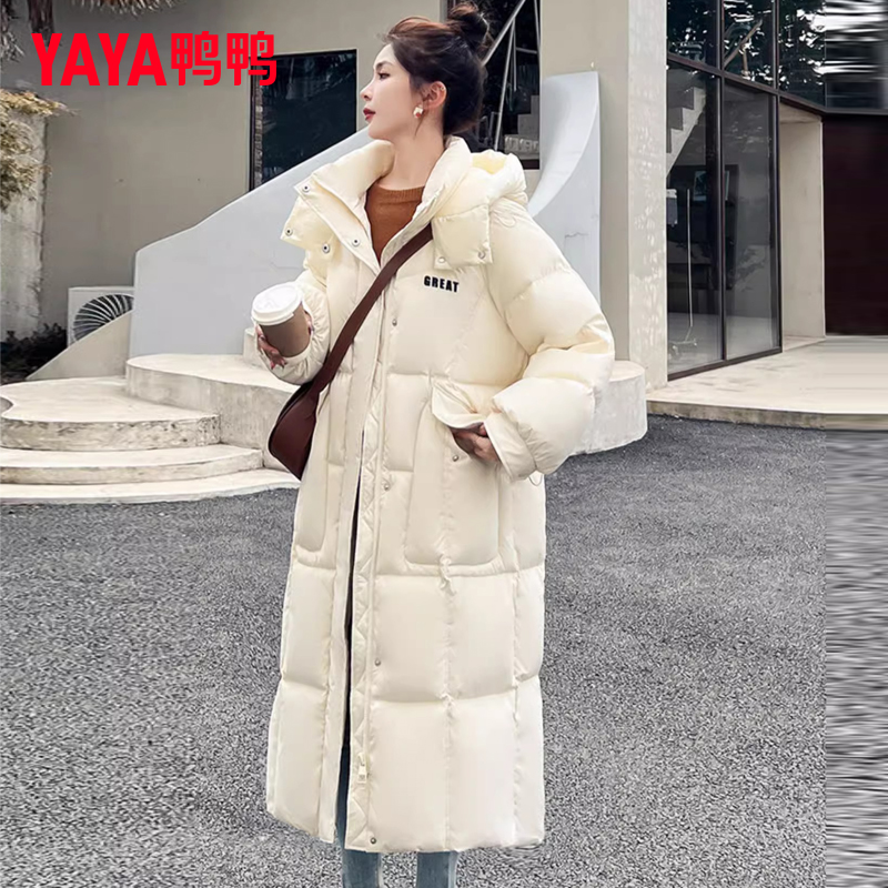 长款过膝保暖羽绒服女士冬季加厚韩版女士网红款外套