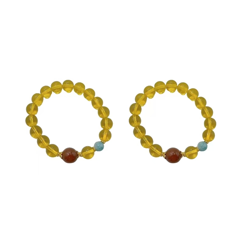 蓝珀玛瑙手串 C02-91