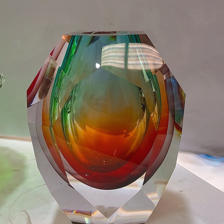 琉璃高度16厘米3口径水晶琉璃香薰花瓶