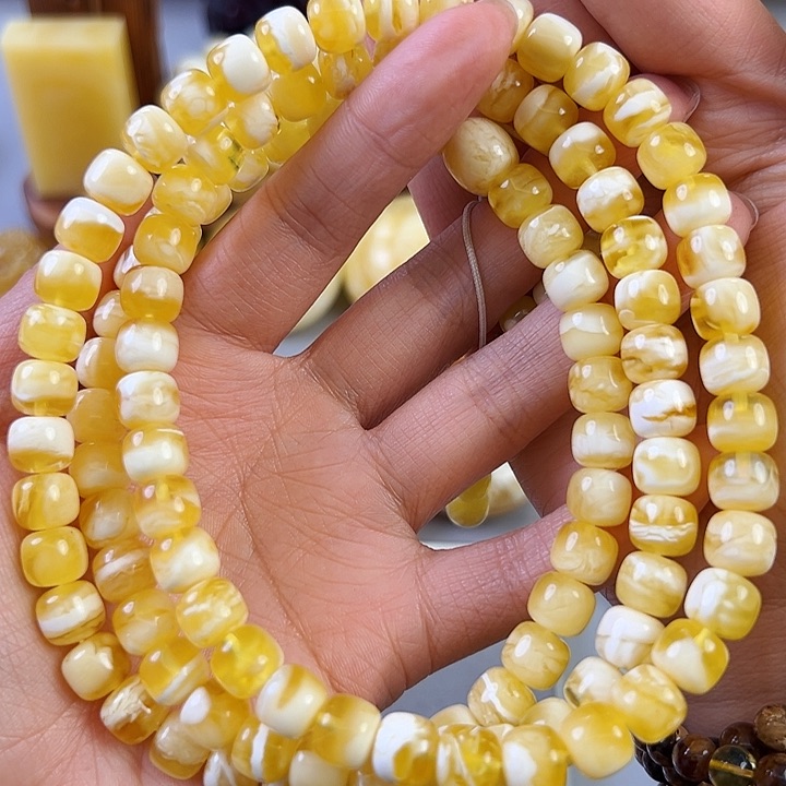 蜜蜡颈饰未镶嵌新***爱蜜蜡