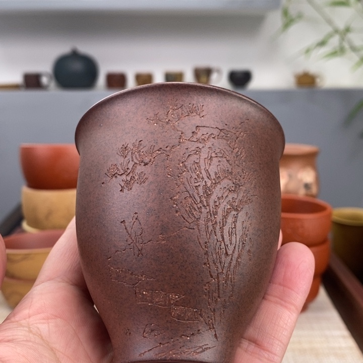 紫砂茶杯宜兴紫砂主人杯