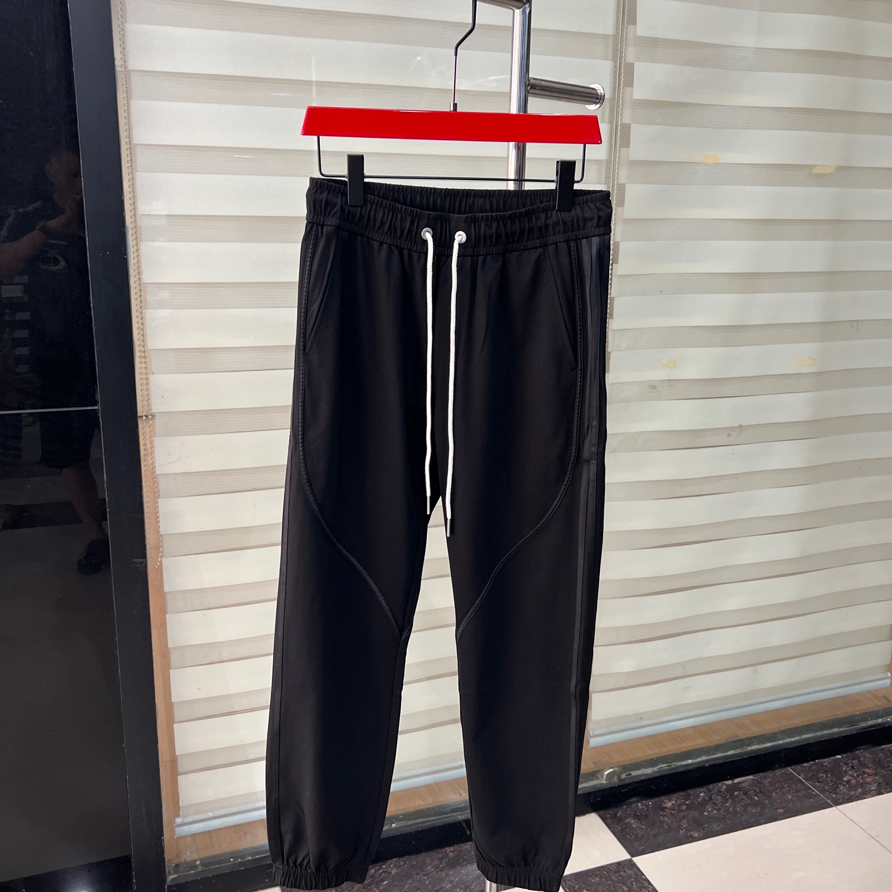 欧货春秋舒适柔软透气时尚潮流运动抽绳系带DP直筒裤 9008