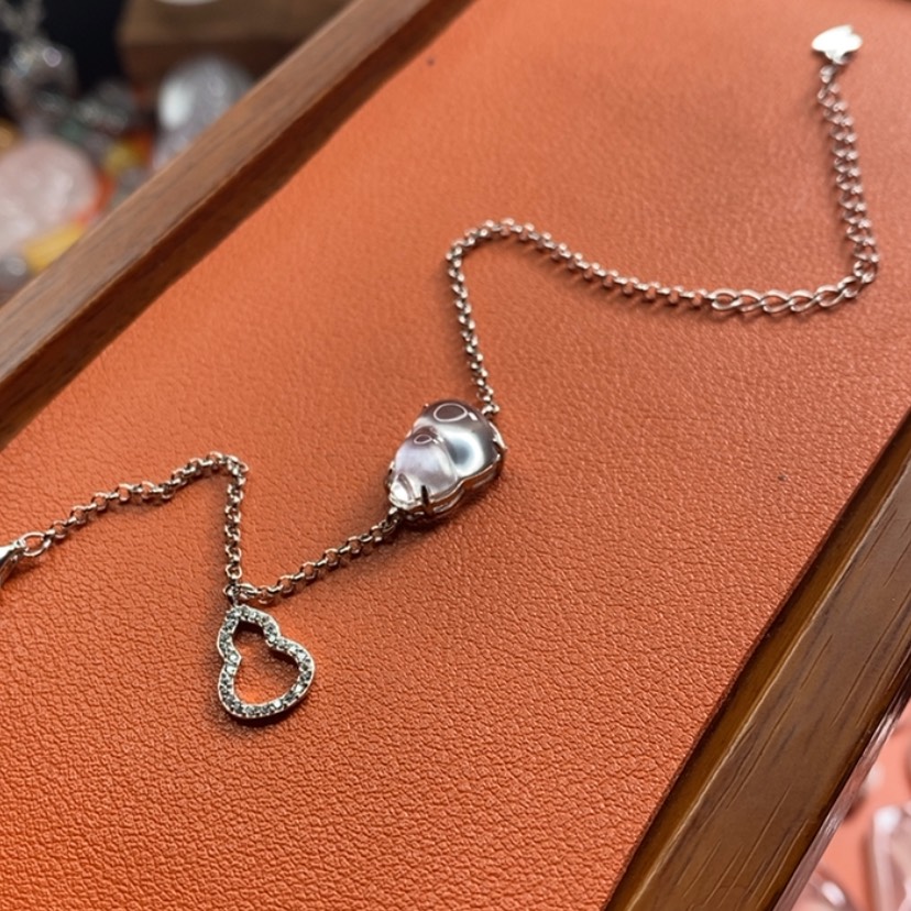 【闪购商品】石英质玉颈饰银S925镶嵌